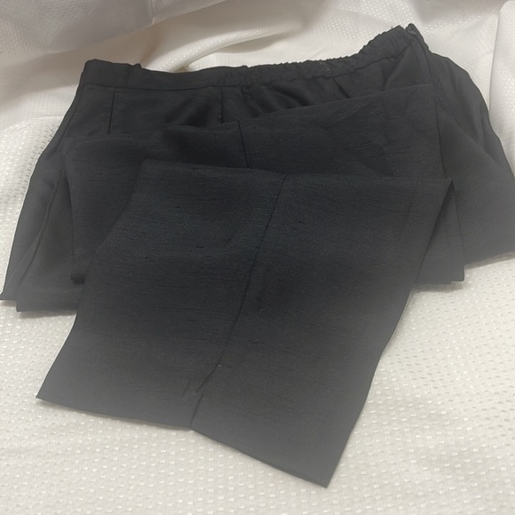 Black Poly (silk look) Pants Size 14 Waist 32” Inseam 29” (7) - Picture 3 of 3